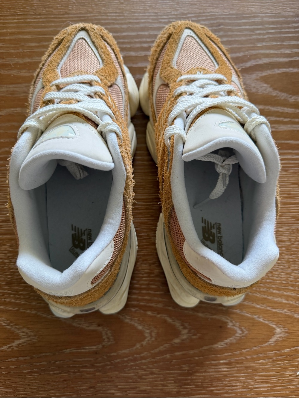 New Balance 9060 Women’s Tan and Cream Retro Chunky Sneaker - Picture 4 of 6